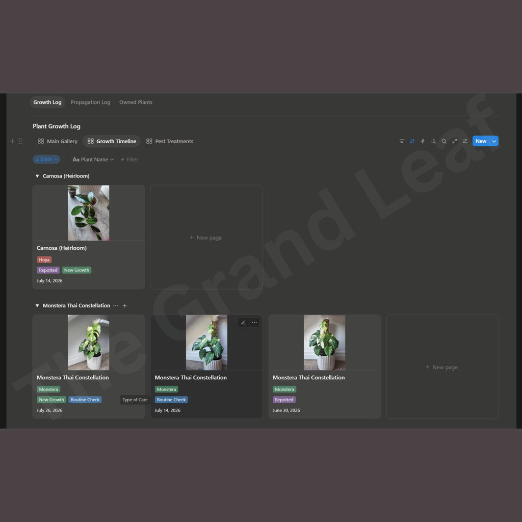 The Plant Collector's Toolkit - Notion Template