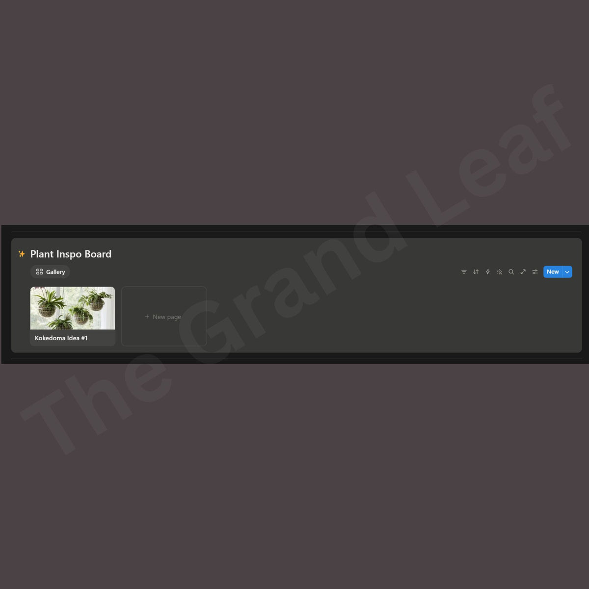 The Plant Collector's Toolkit - Notion Template
